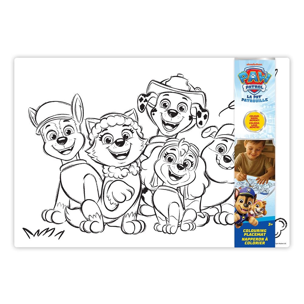 Napperon à colorier / Pat Patrouille