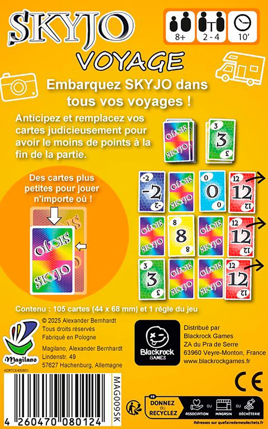 Jeu Skyjo Voyage Version française