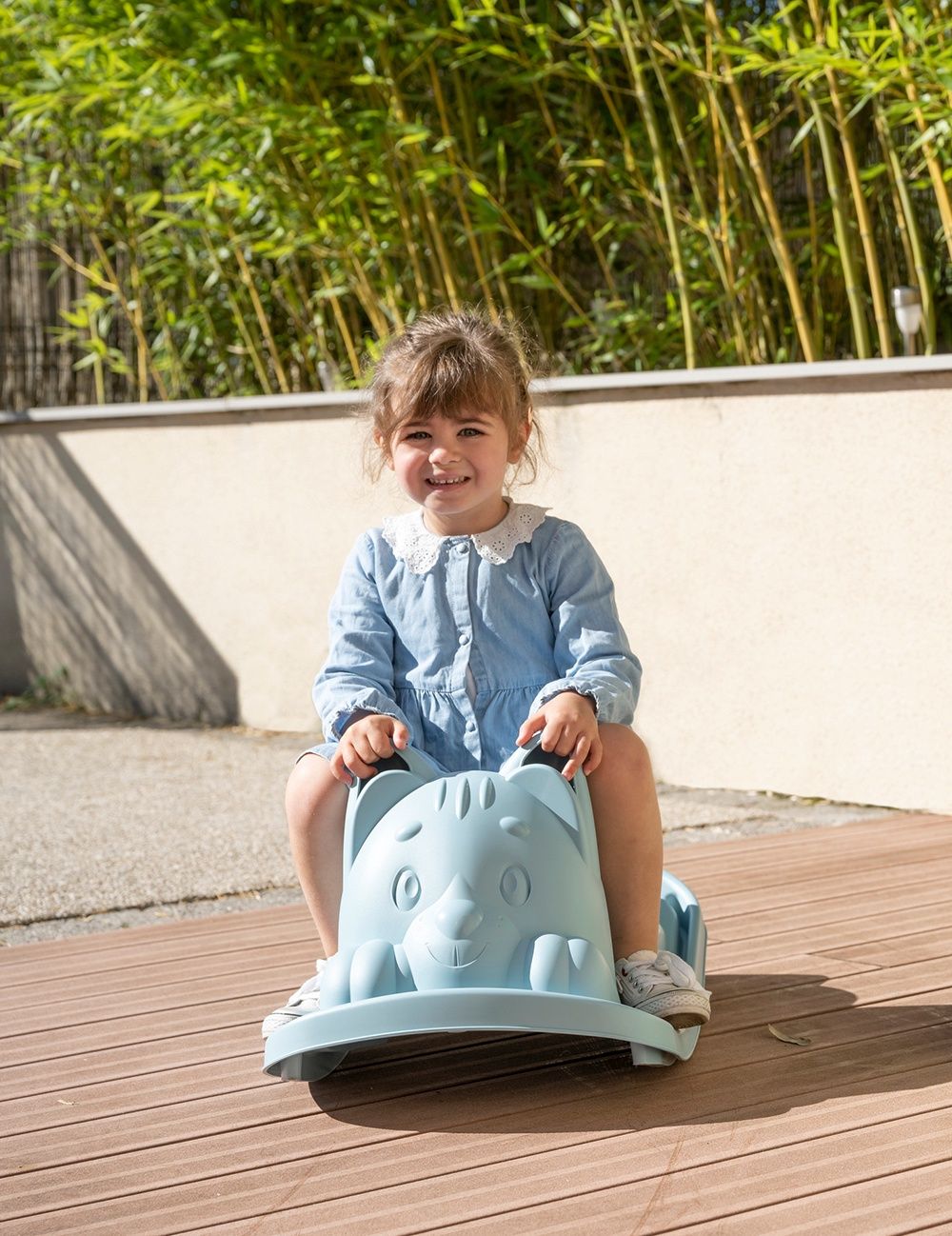 Fauteuil à bascule-chat / Bleu