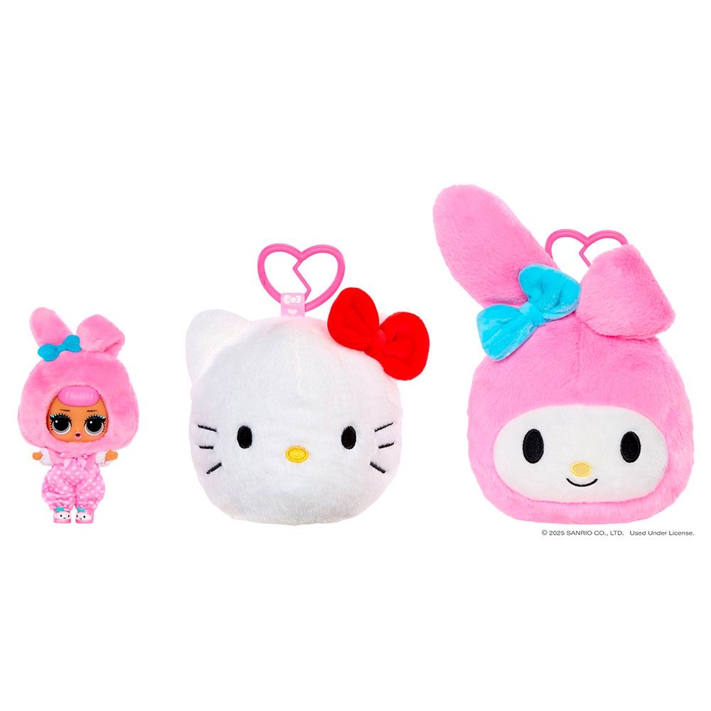 L.O.L. Surprise! - Loves Hello Kitty - Poupée Tout-petit avec peluche réversible