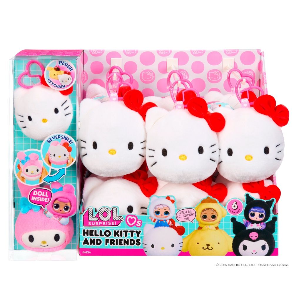 L.O.L. Surprise! - Loves Hello Kitty - Poupée Tout-petit avec peluche réversible
