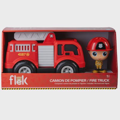 Camion de pompiers avec figurine
