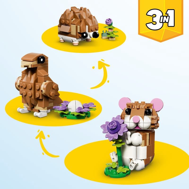 31376 / Hamster mignon avec une fleur