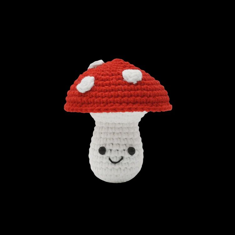 KIT DIY PORTE-CLÉS CROCHET / Mini Champignon