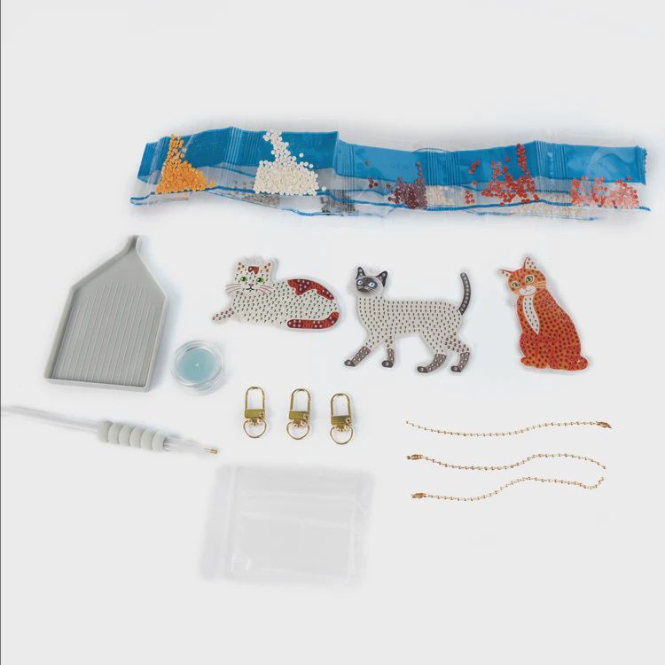 PORTES CLÉS À DIAMANTER DIY / Chats