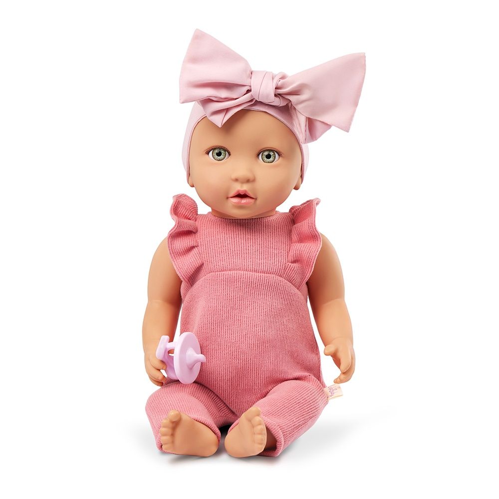 LullaBaby - Poupée bébé 35.5 cm - Tenue une-pièce rose