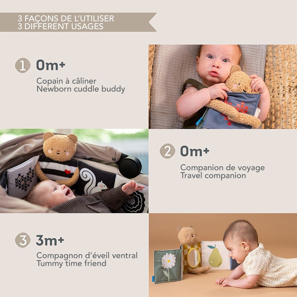 Taf Toys / Livre câlin avec ourson