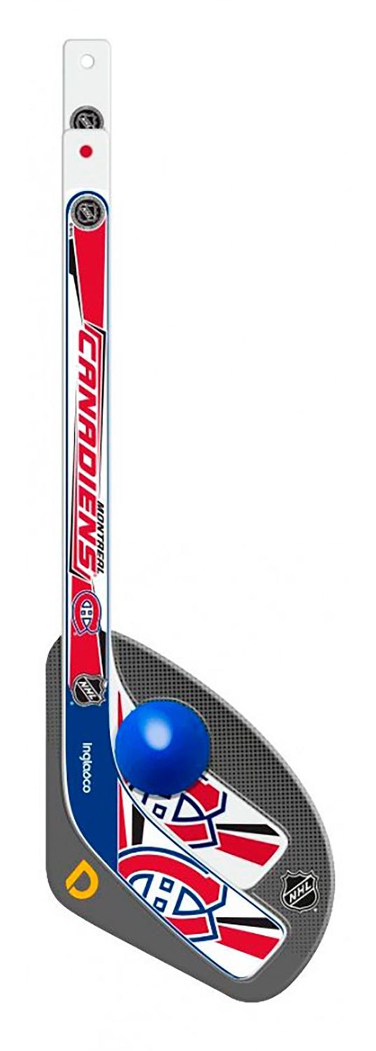 2 mini bâtons de hockey et une balle mousse - Canadiens