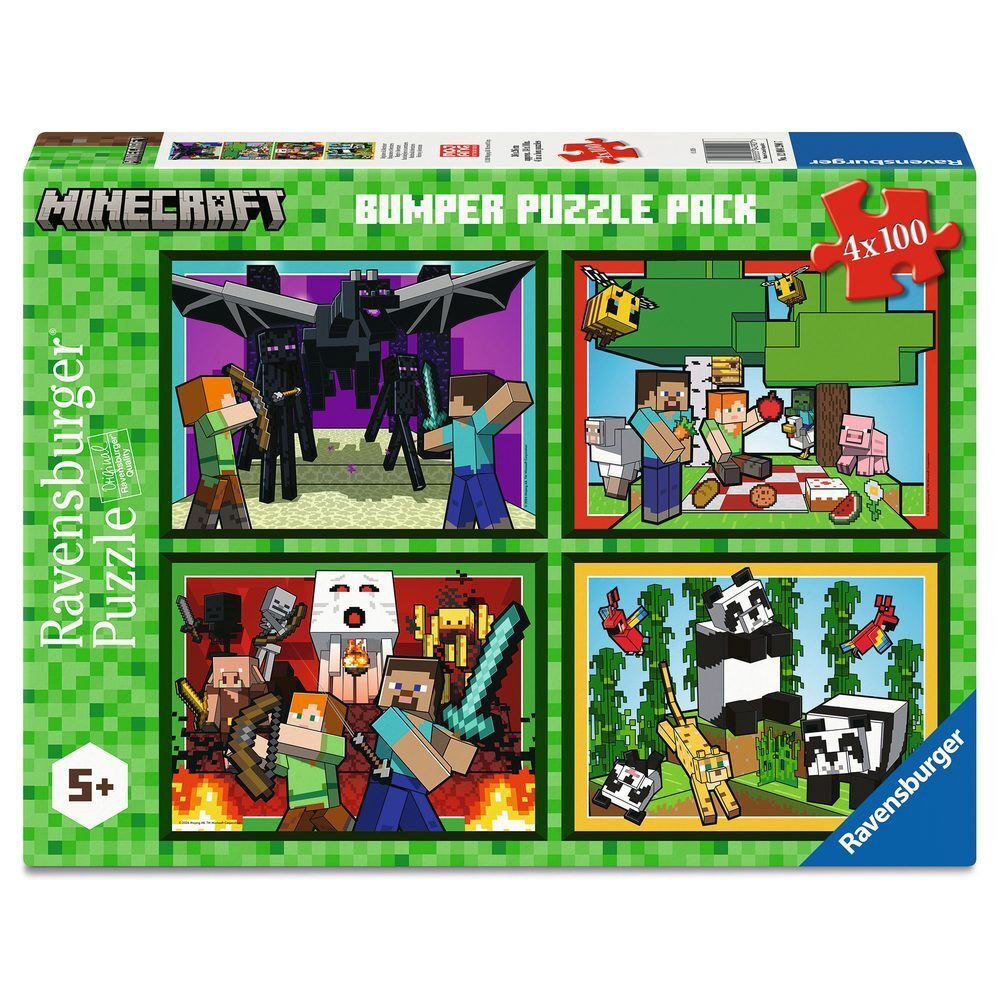 C.T. - Minecraft - Bumper puzzle pack (4 x 100 mcx)