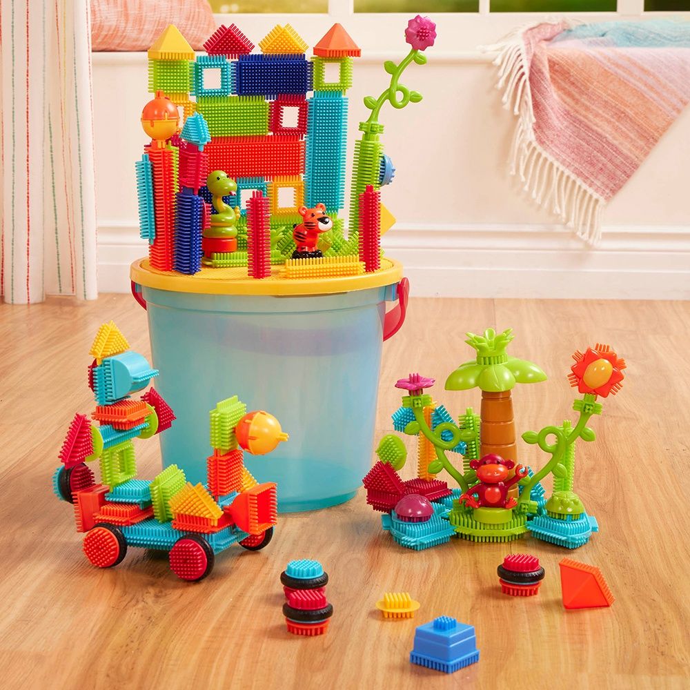 Bristle Blocks - Seau aventure à la jungle (128 pièces)