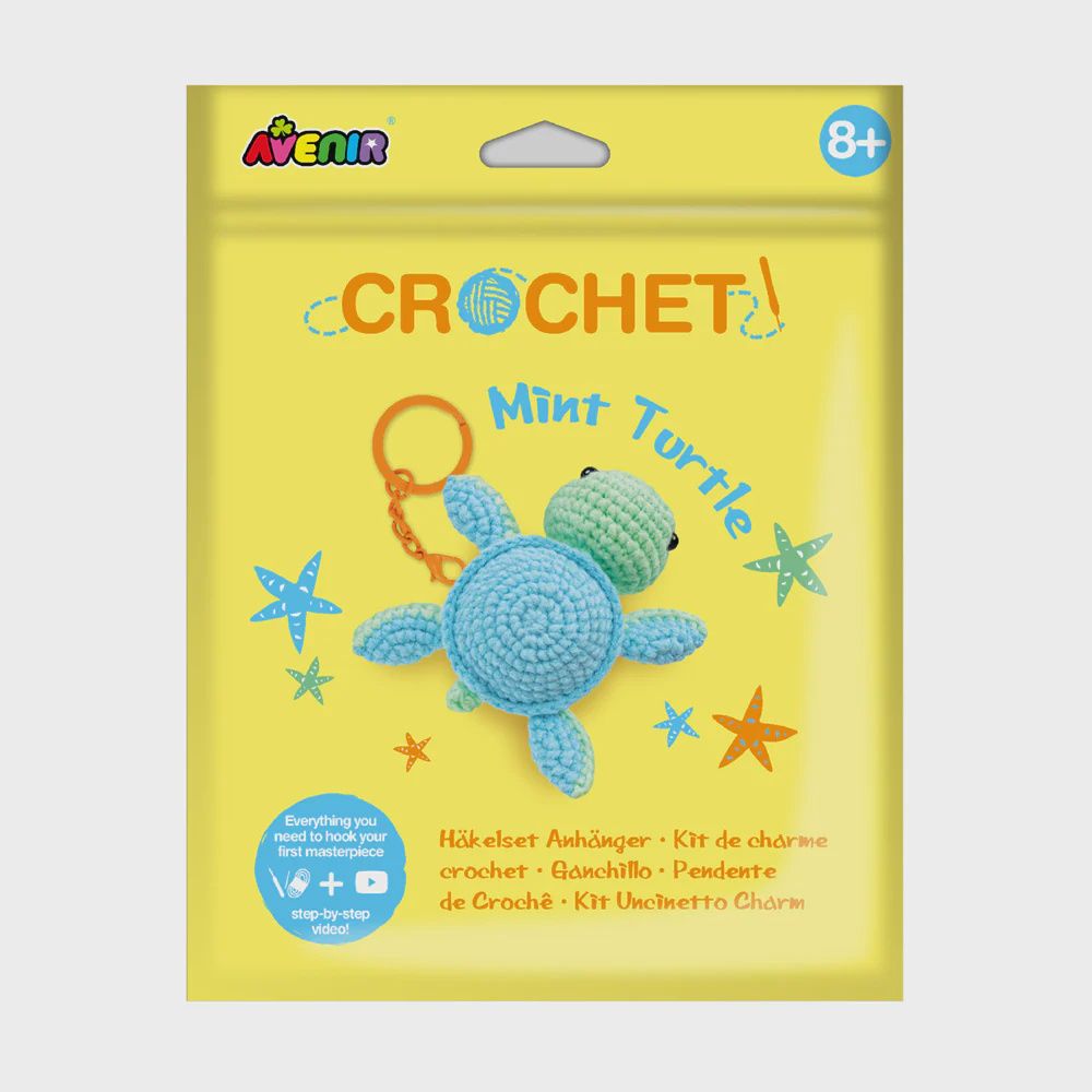 Porte-clés au crochet / Tortue menthe
