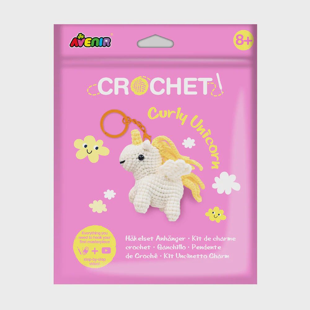 Porte-clés au crochet / Licorne bouclée