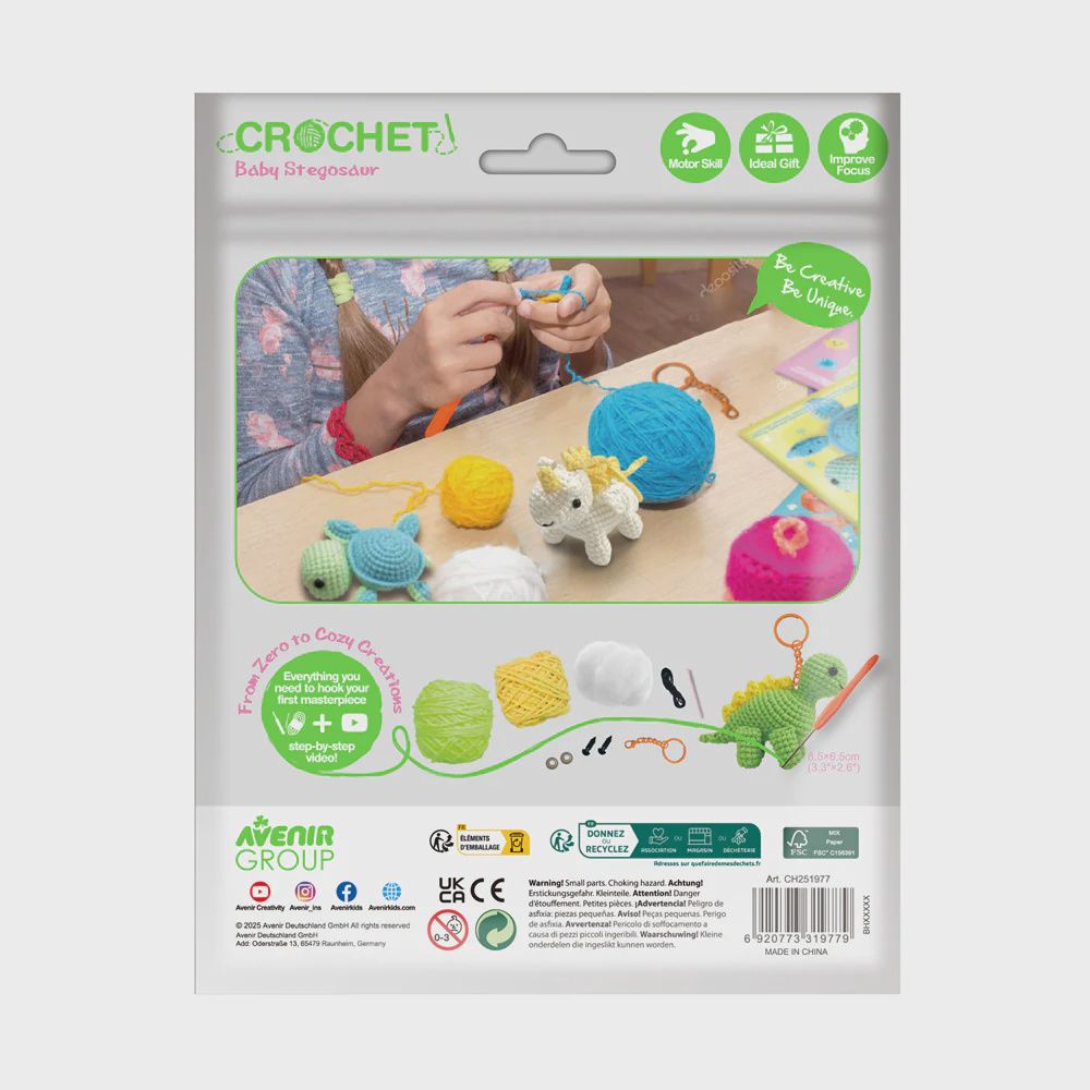 Porte-clés au crochet / Bébé stégosaure