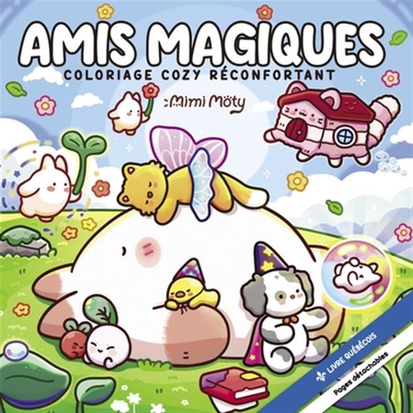 Amis magiques / Coloriage cozy réconfortant