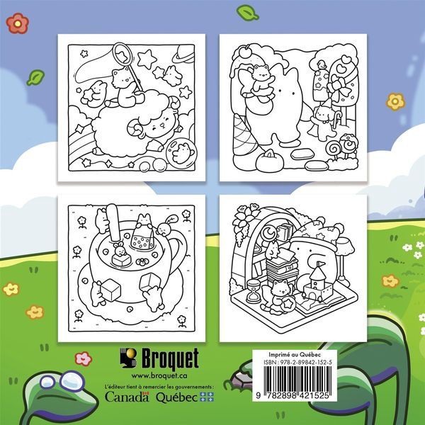 Amis magiques / Coloriage cozy réconfortant