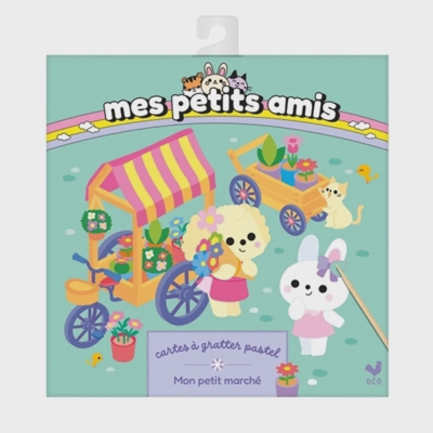 Mes petits amis / Cartes à gratter pastel Mon petit marché