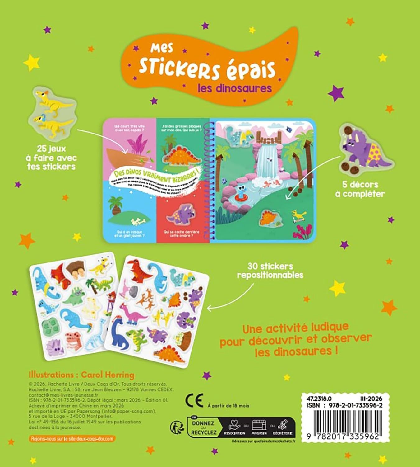 Mes stickers épais / les dinosaures
