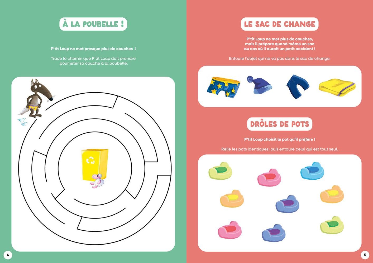 P'tit Loup / Mon cahier d'activités - Je vais sur le pot