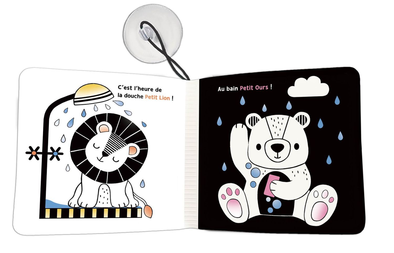Mes amis du bain / Mon premier livre de bain magique / En noir et blanc !