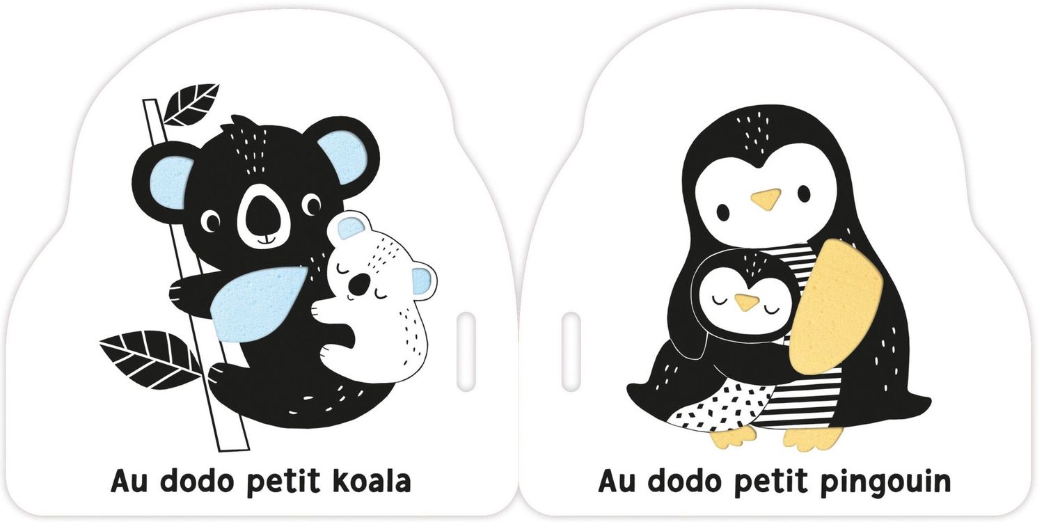 Mon premier livre poussette en noir et blanc / au dodo