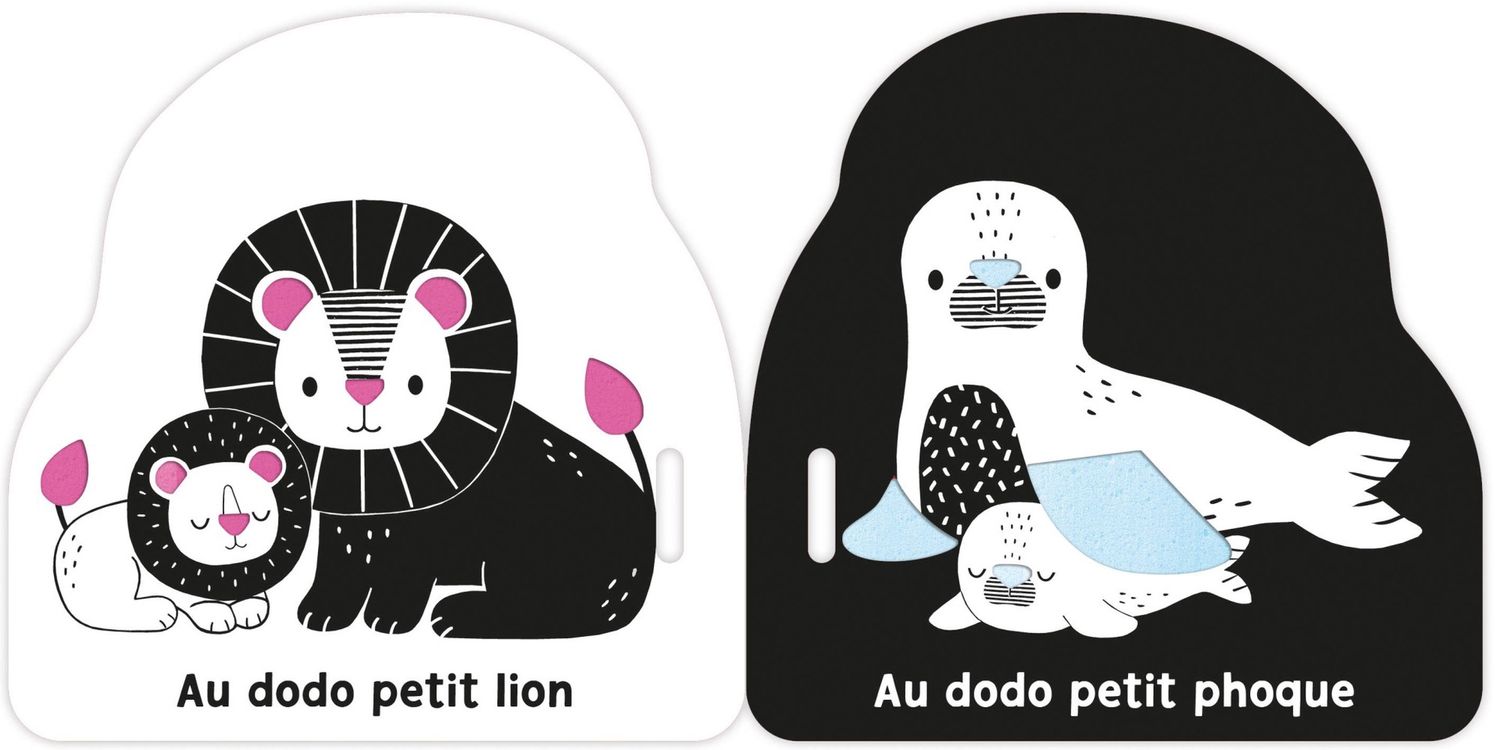 Mon premier livre poussette en noir et blanc / au dodo