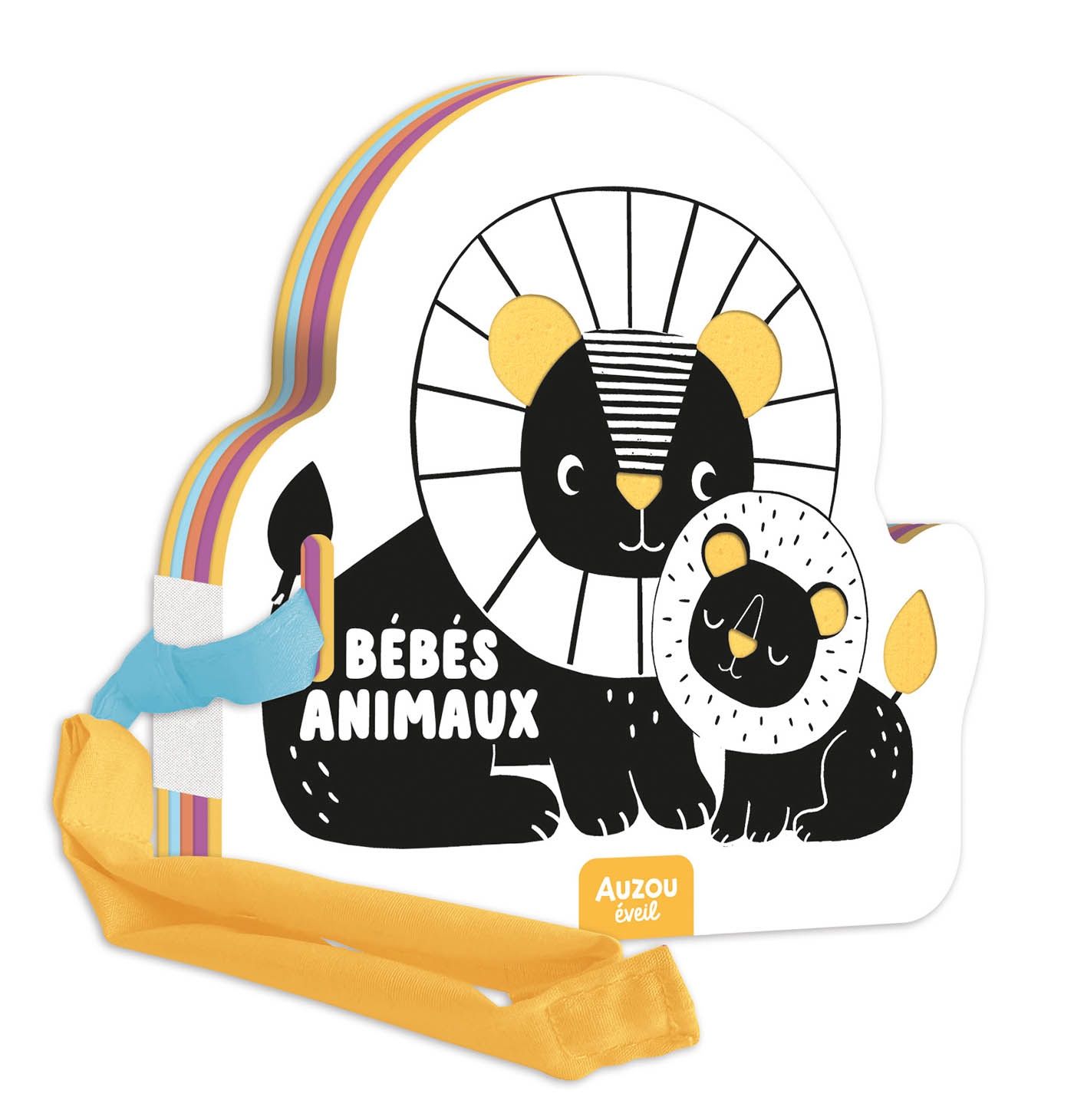 Mon premier livre poussette en noir et blanc / bébés animaux