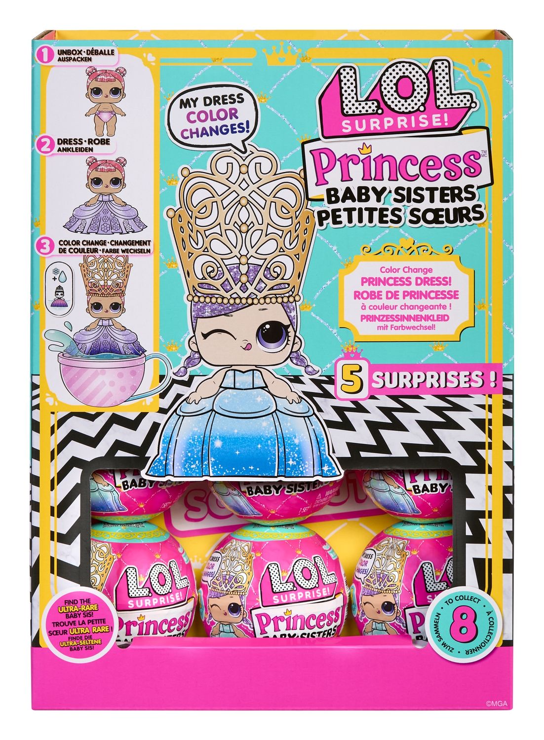 L.O.L. - Princess Make-It Dress - Poupée Tout-petit bébé soeur