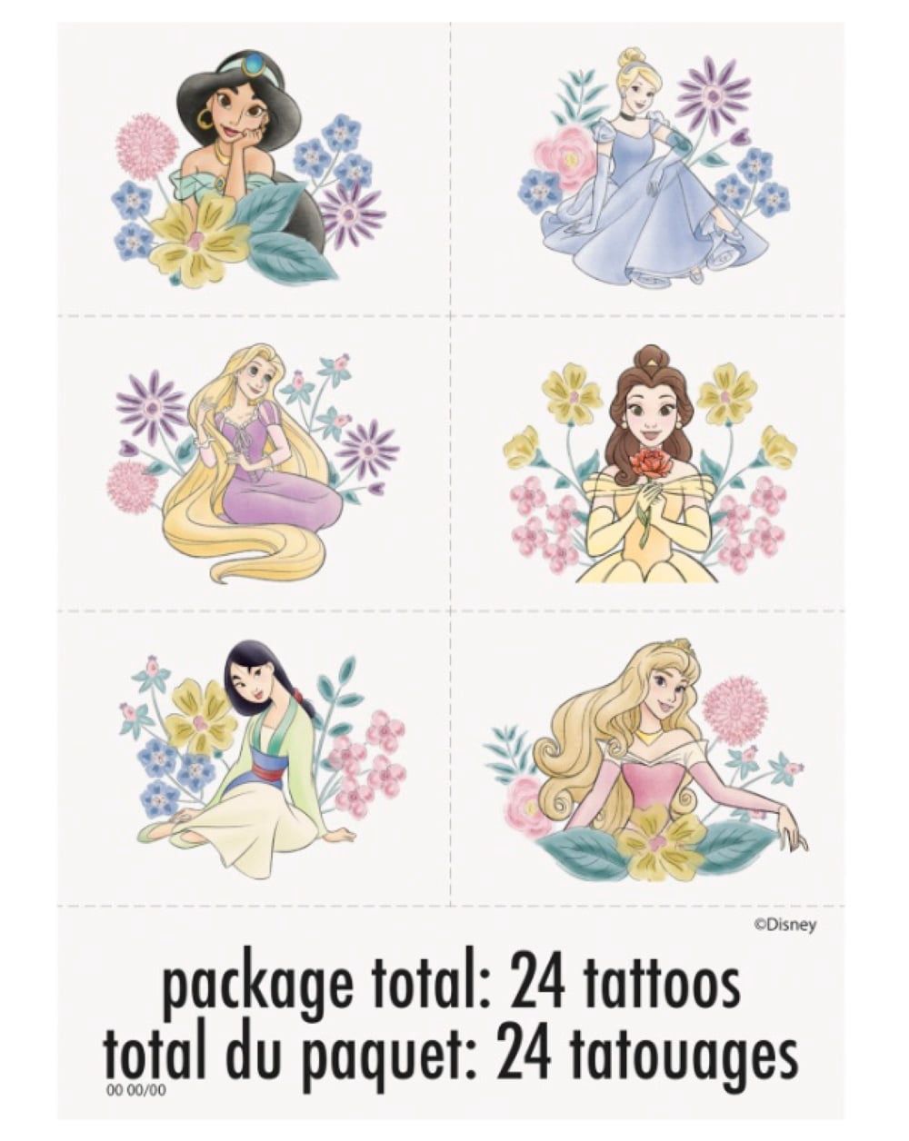 Tatouages temporaires / Princesses Disney