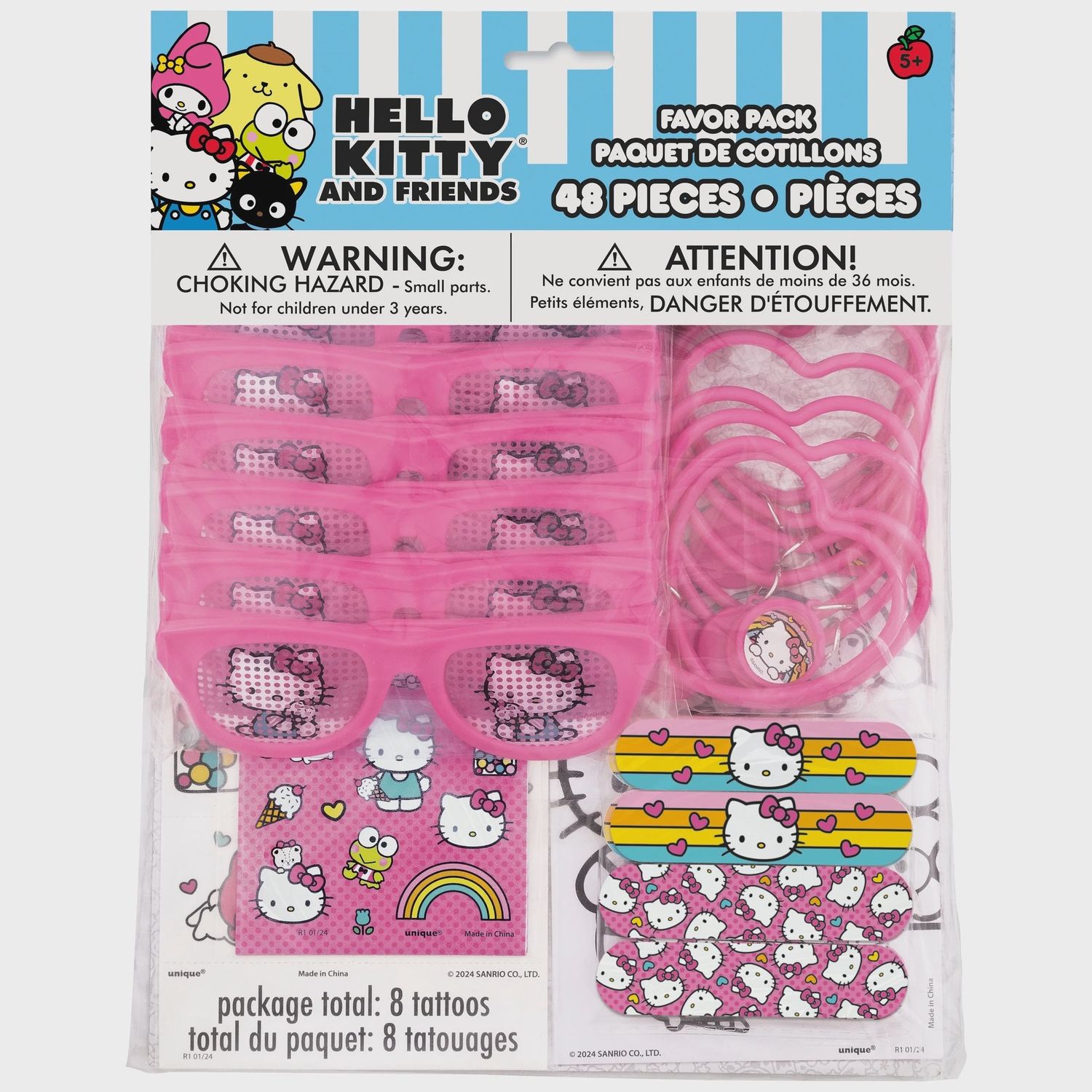 Lot d'accessoires pour sac surprise / Hello Kitty