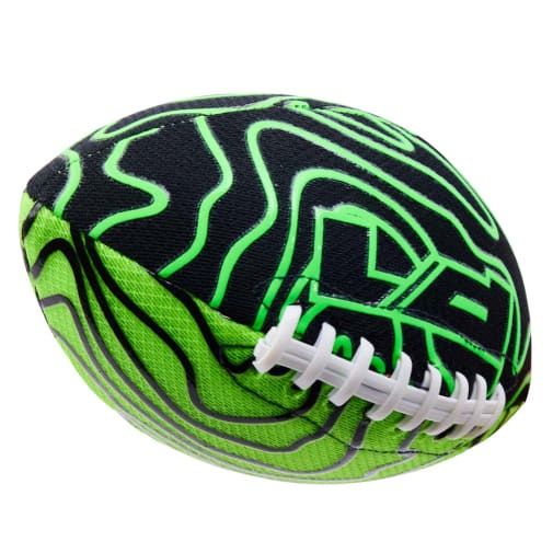 Ballon de football P1 Warrior à double lacet, ultra-adhérent et imperméable noir/vert