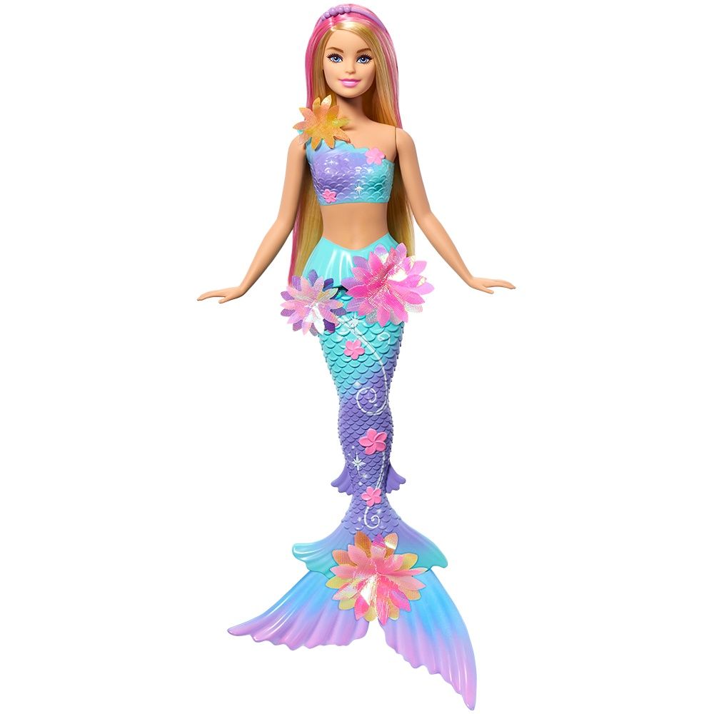 Barbie Fantasy - Sirène magique fleurie blonde