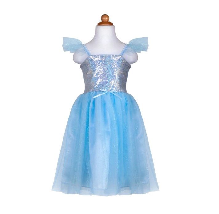 Robe de princesse à sequins, bleue - Taille 3/4