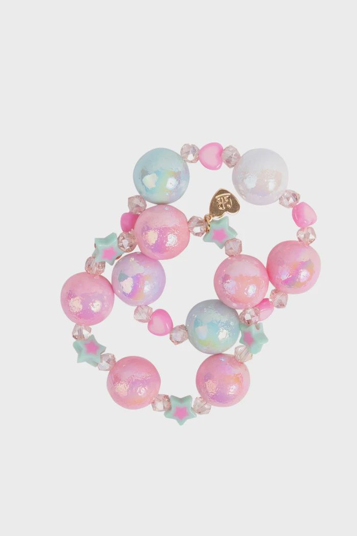 Bracelets à Pompons Étoiles et Cœurs