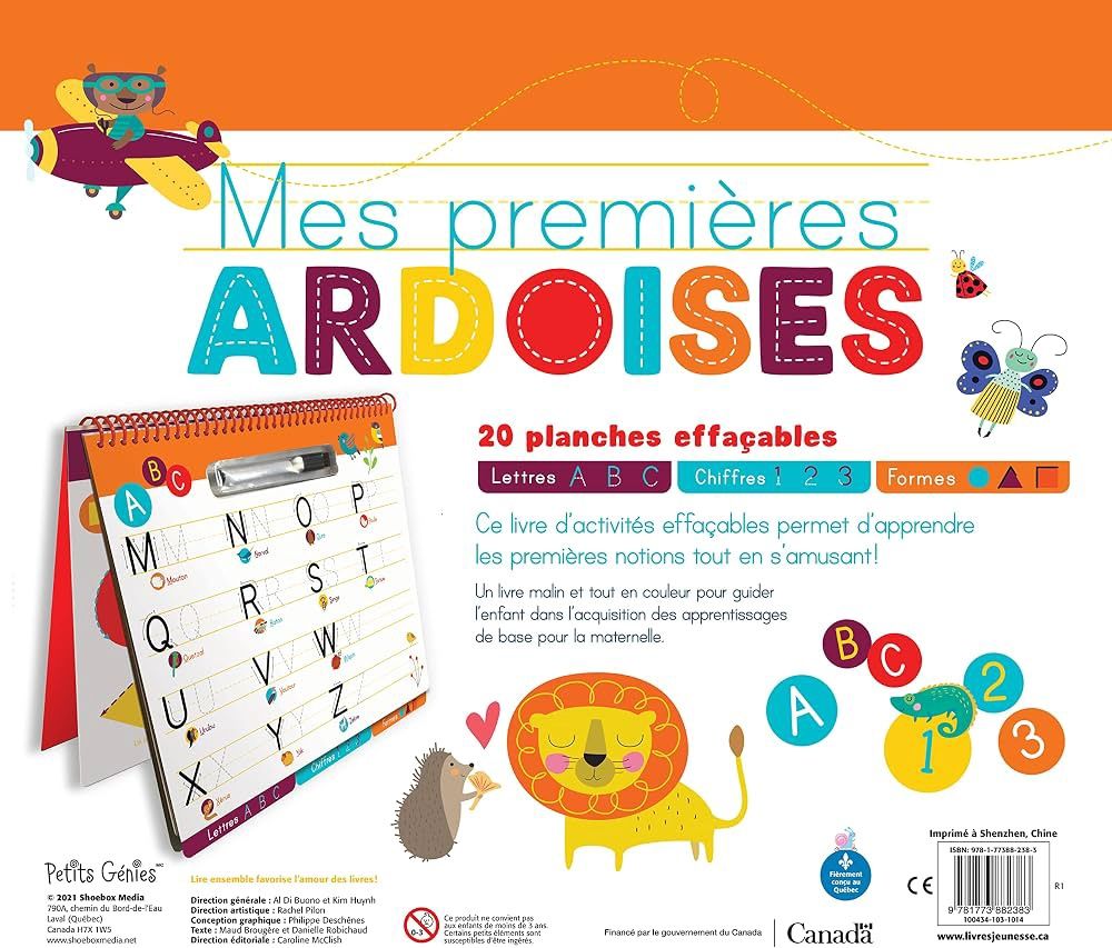 Mes premières ardoises(pour la maternelle)