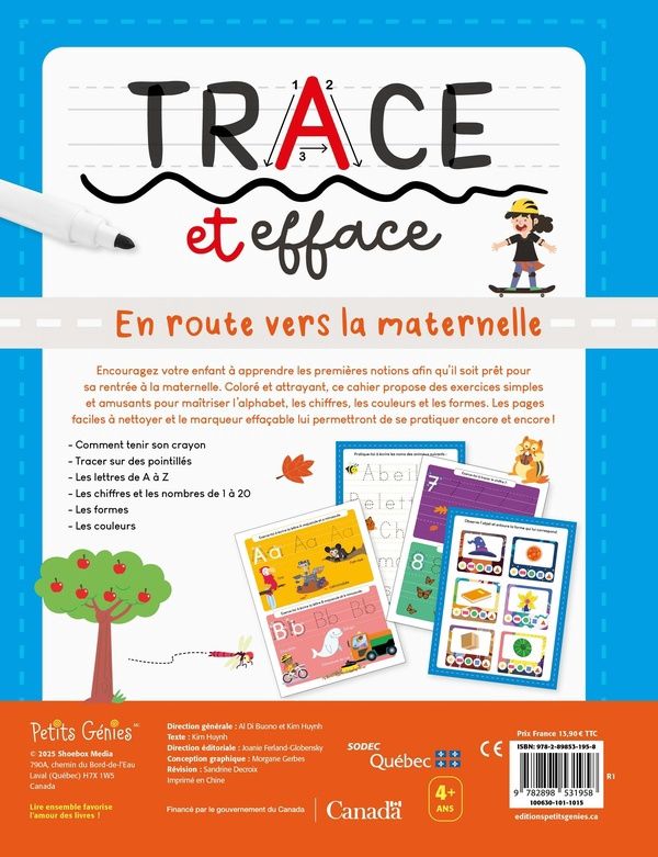 Trace et efface(En route vers la maternelle)