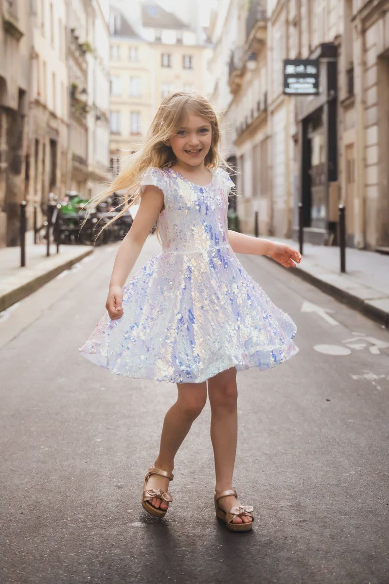 Robe de reine de concert à paillettes 7-8