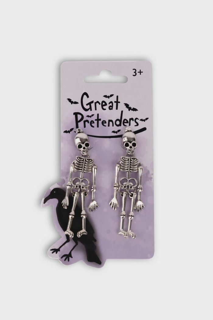 Boucles d'oreilles clips - squelette