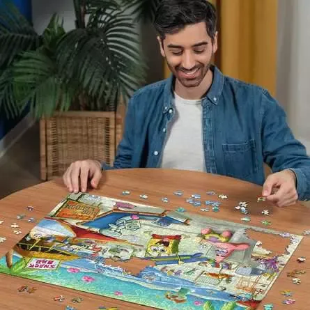Ravensburger / Bob l'éponge - Amusez-vous à la plage au Lagon des Goo (1000mcx)