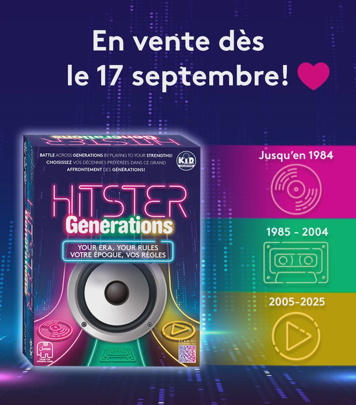 Hitster Générations - Jeu de party musical (PRÉCOMMANDE)