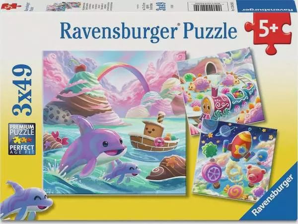 Puzzle 3x49 pièces - Côte des bonbons