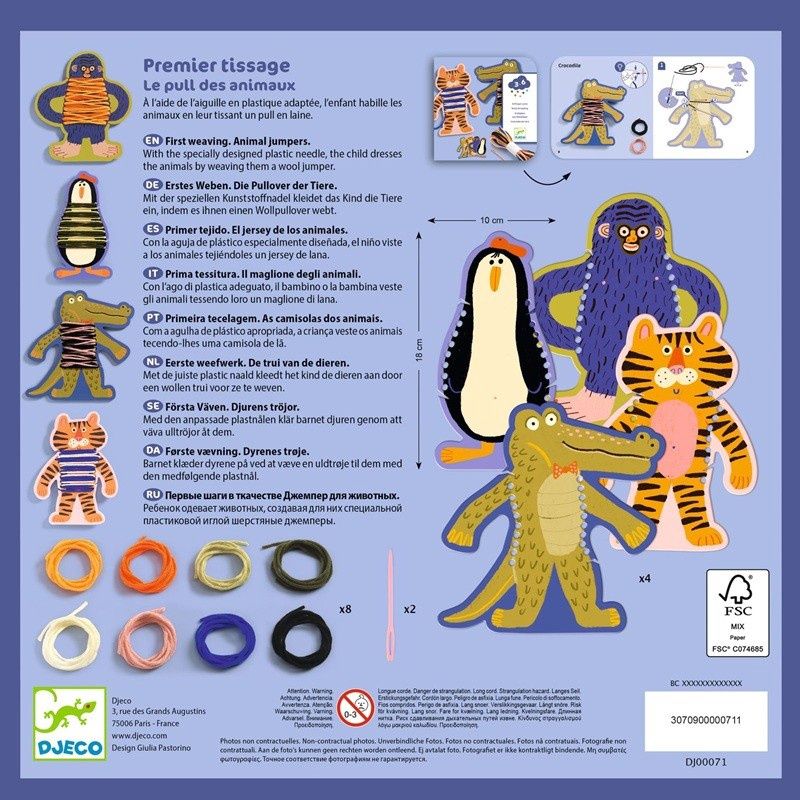 Premier tissage - Le pull des animaux