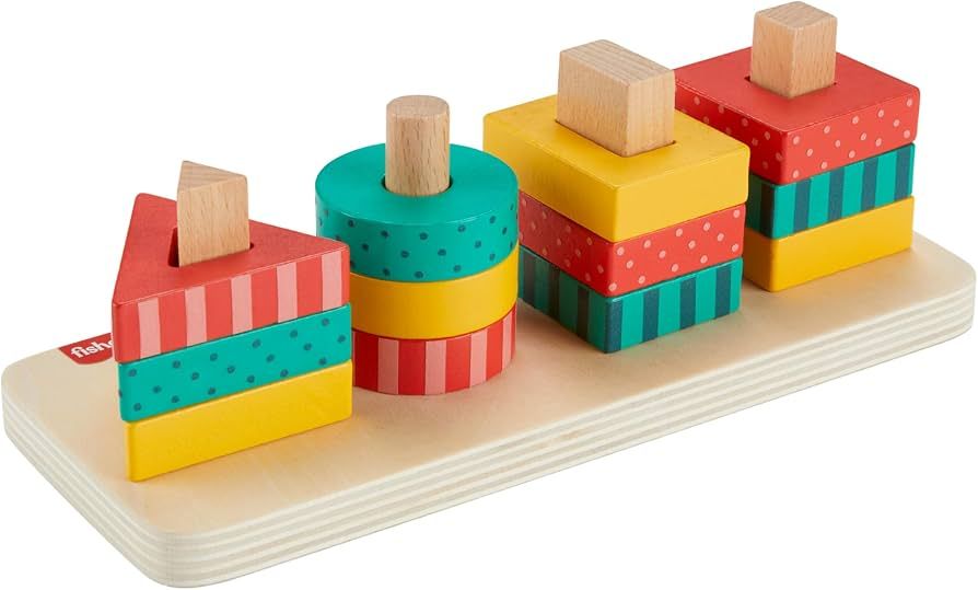 Puzzle formes à empiler en bois