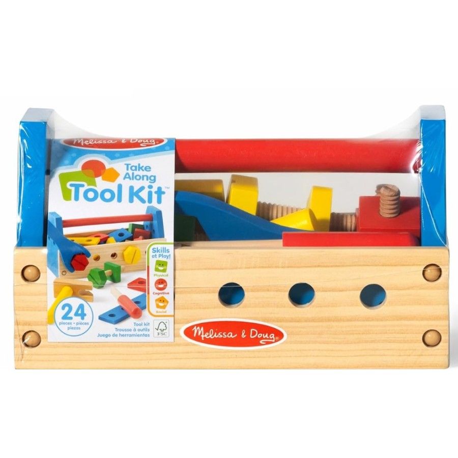 Coffre à outils en bois (24 pièces)