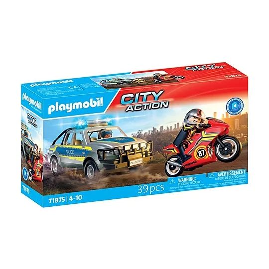 71875 / Pick-up de police, moto et 2 personnages