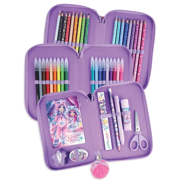 Trousse à crayons 3 volets / Party Pyjama - Nebulia &amp; Cristalia