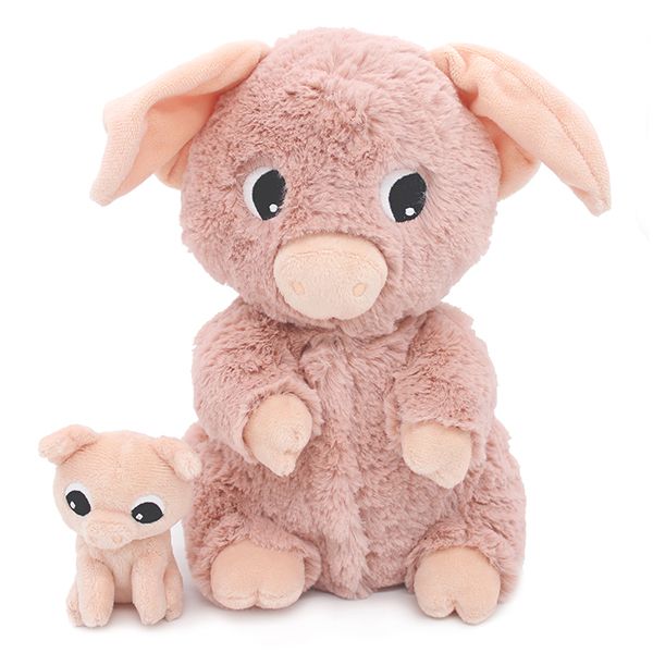 Barbekiou le cochon maman et son bébé / Rose