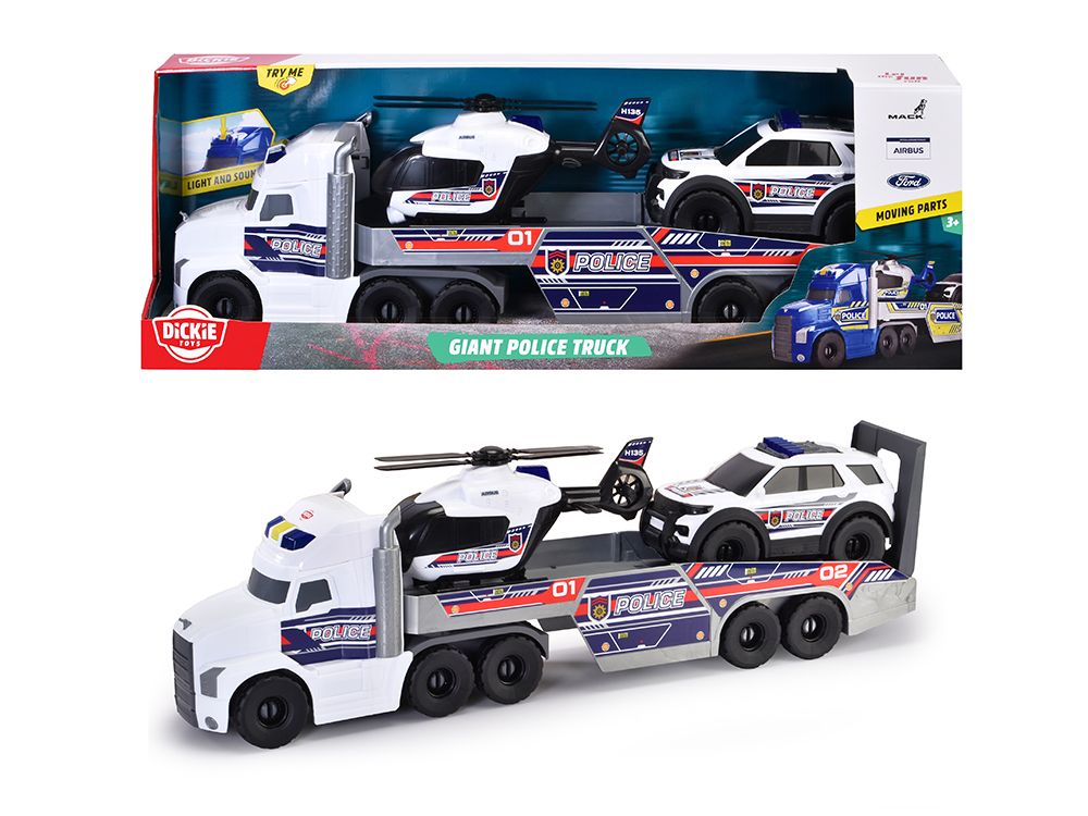 Dickie - Camion de police géant 70 cm