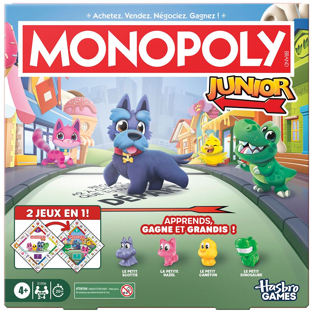 Monopoly Junior 2 jeux en 1 Refresh bilingue