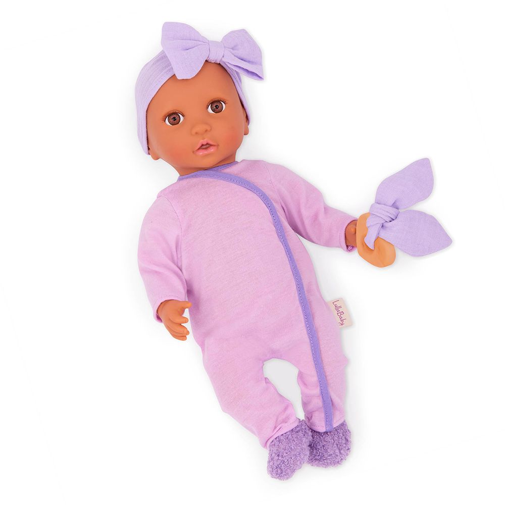 LullaBaby - Ensemble pyjama et bandeau violet pour poupée de 35 cm (14 pouces).