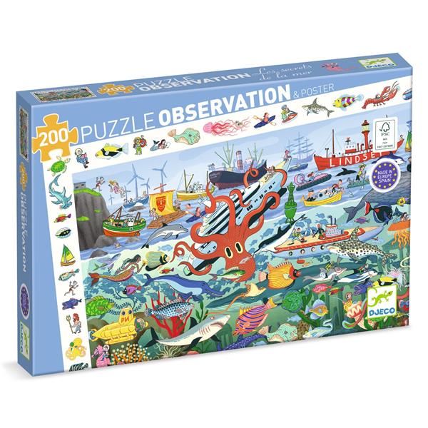 Puzzle observation / Les secrets de la mer - 200 pcs